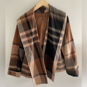Alison Sheri oversized plaid sweater jacket